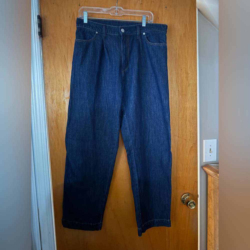 AYR The Jitney pant in dark denim!